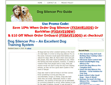 Tablet Screenshot of dogsilencerproguide.com